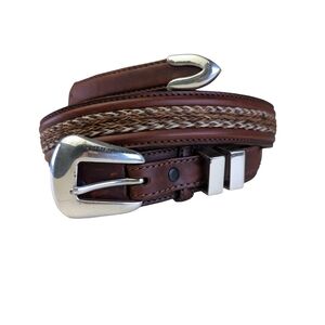 Vintage Brown Leather Western Belt | Cowboycore Rodeo | Size 36, Unisex